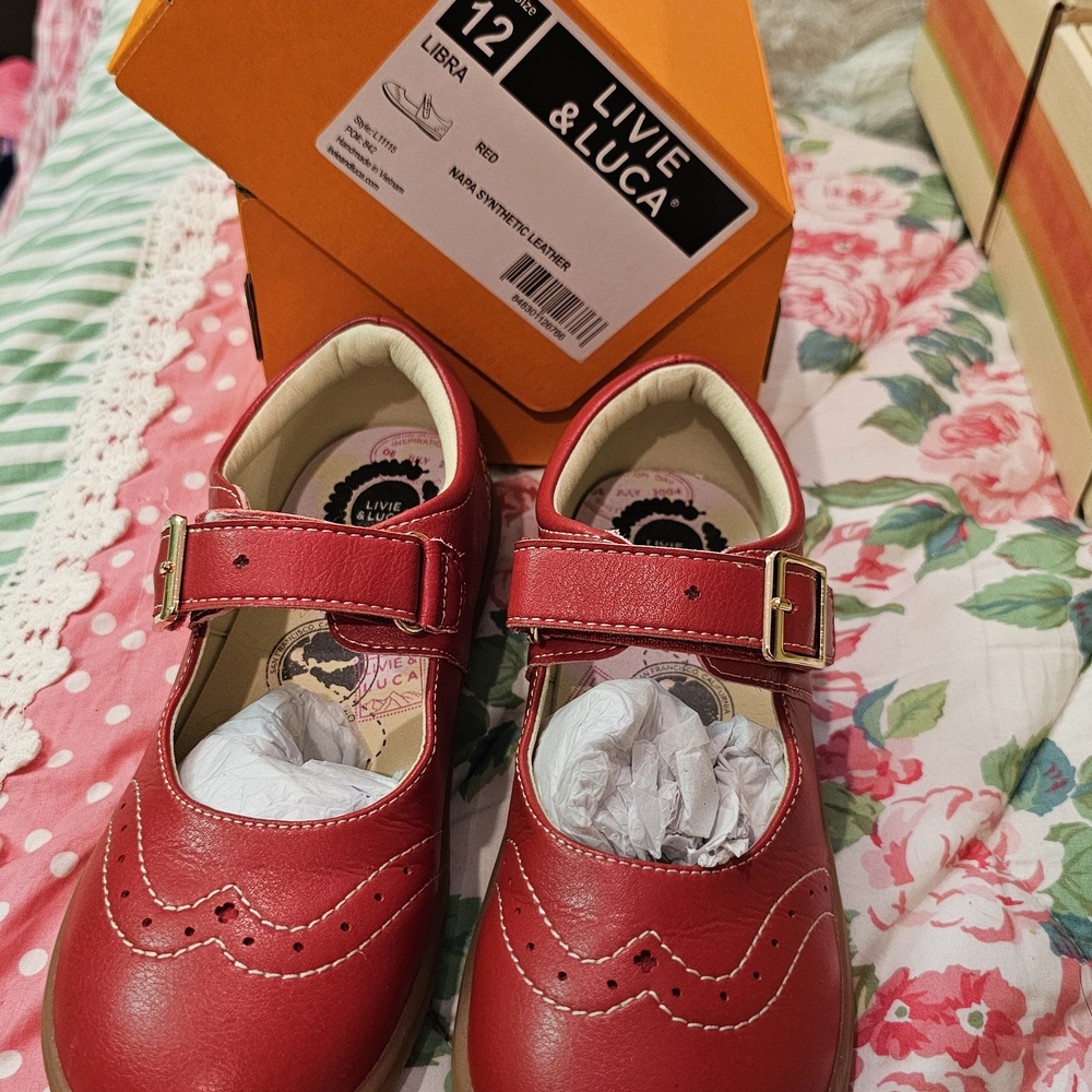 Livie & Luca Red Mary Jane Dress Shoes